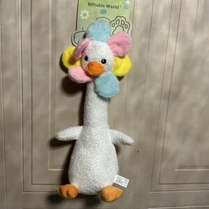 Giftable Duck Jumbo 18” Long Neck Duck Very Solf Dog Toy Clinker & Squeaker